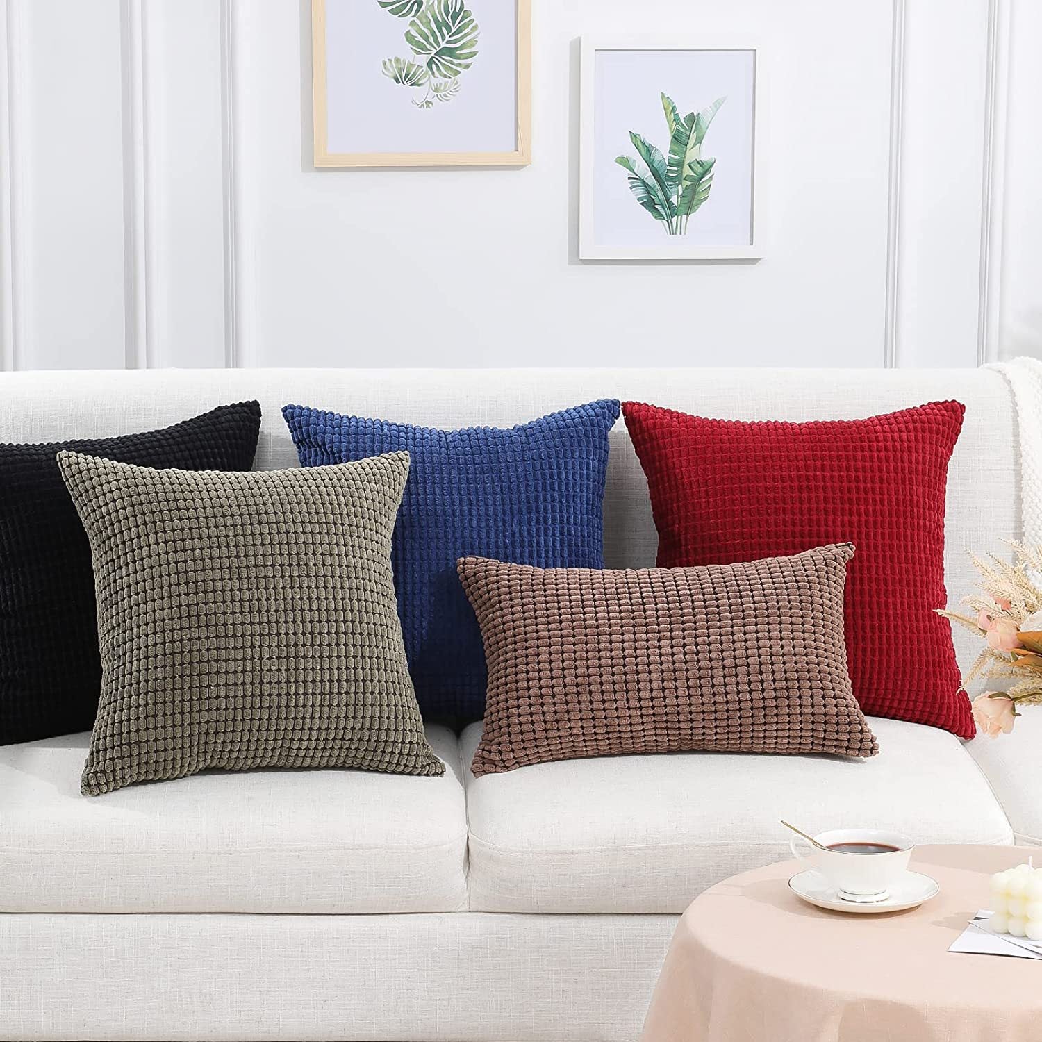 Aria Corduroy Striped Cushion Cover