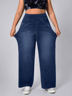 Brielle High-Waisted Washed Denim Pants