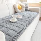 Corduroy Striped Houndstooth Sofa Cover