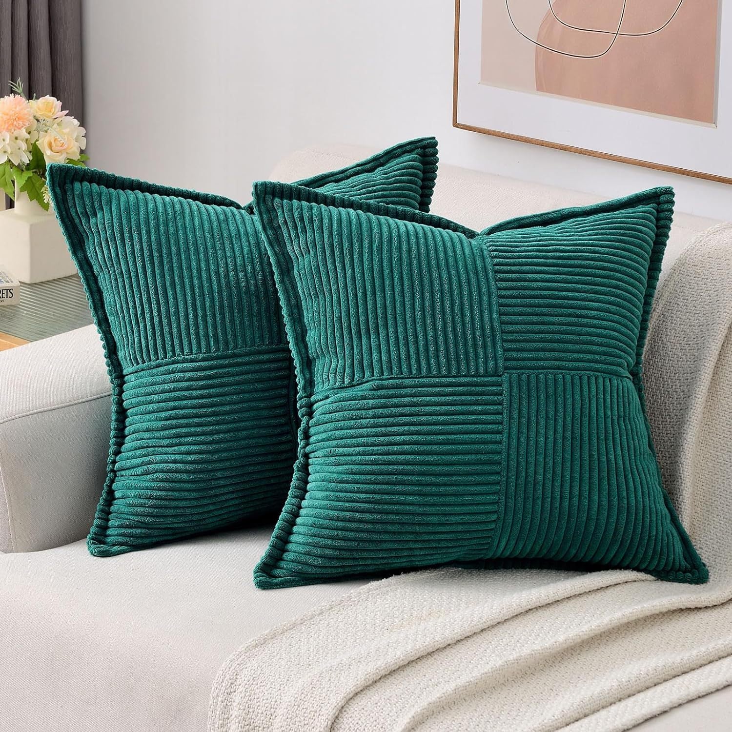 Aria Corduroy Striped Cushion Cover