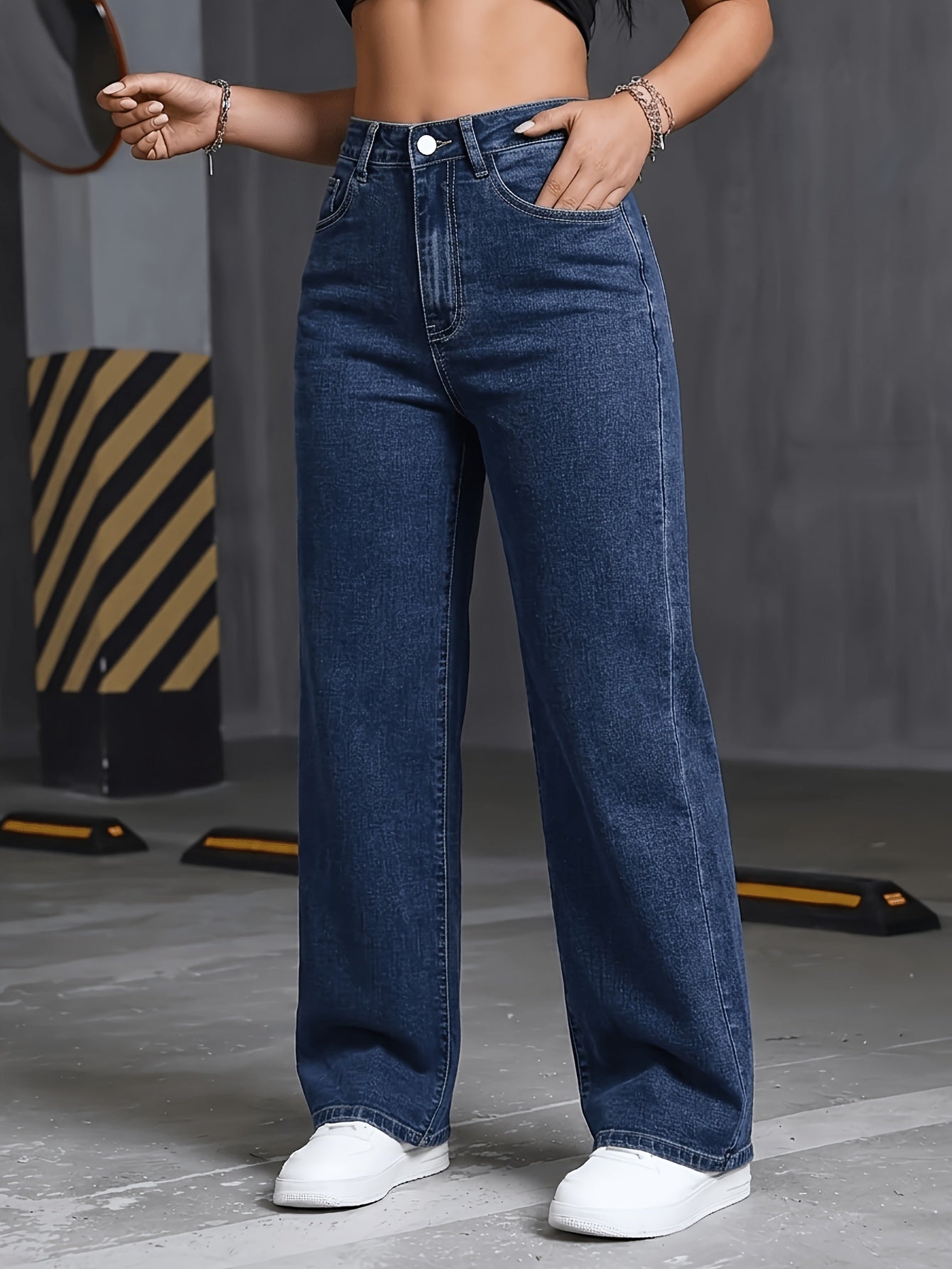 Valentina High-Waisted Wide-Leg Jeans