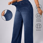 Brielle High-Waisted Washed Denim Pants