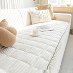 Corduroy Striped Houndstooth Sofa Cover