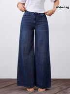 Genevieve High-Waisted Wide-Leg Jeans