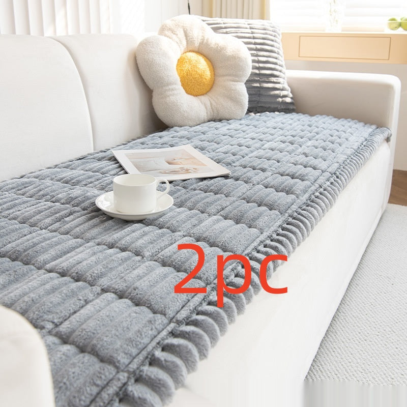 Corduroy Striped Houndstooth Sofa Cover