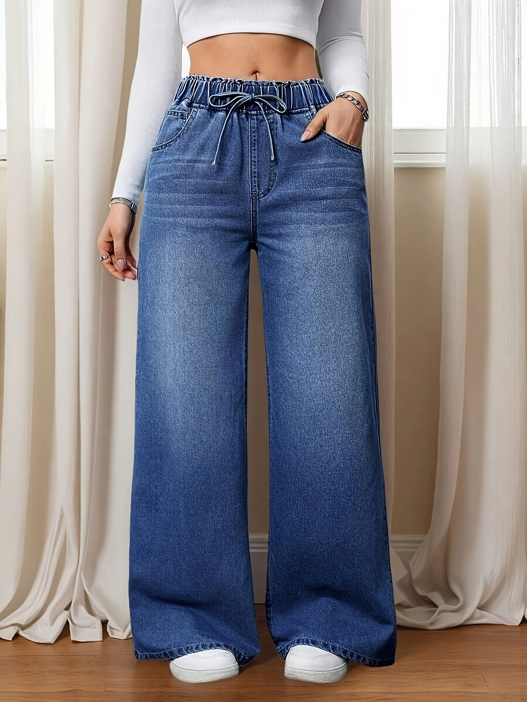 Camille Elastic-Waist Jeans