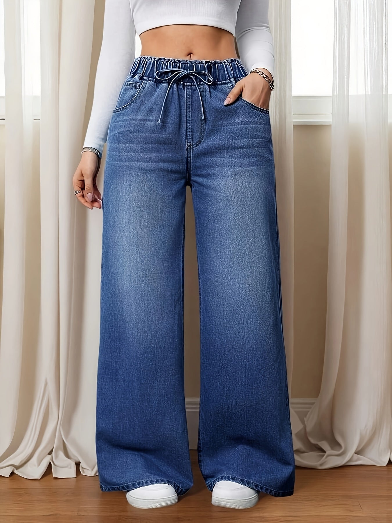 Camille Elastic-Waist Jeans