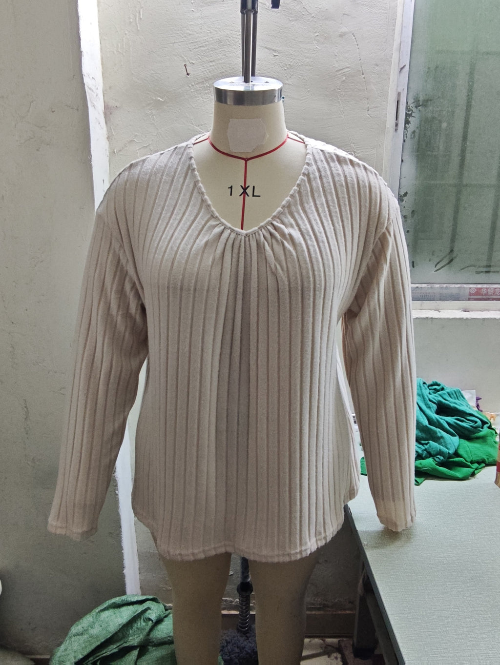 Celestine Ruched V-Neck Top