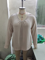 Celestine Ruched V-Neck Top
