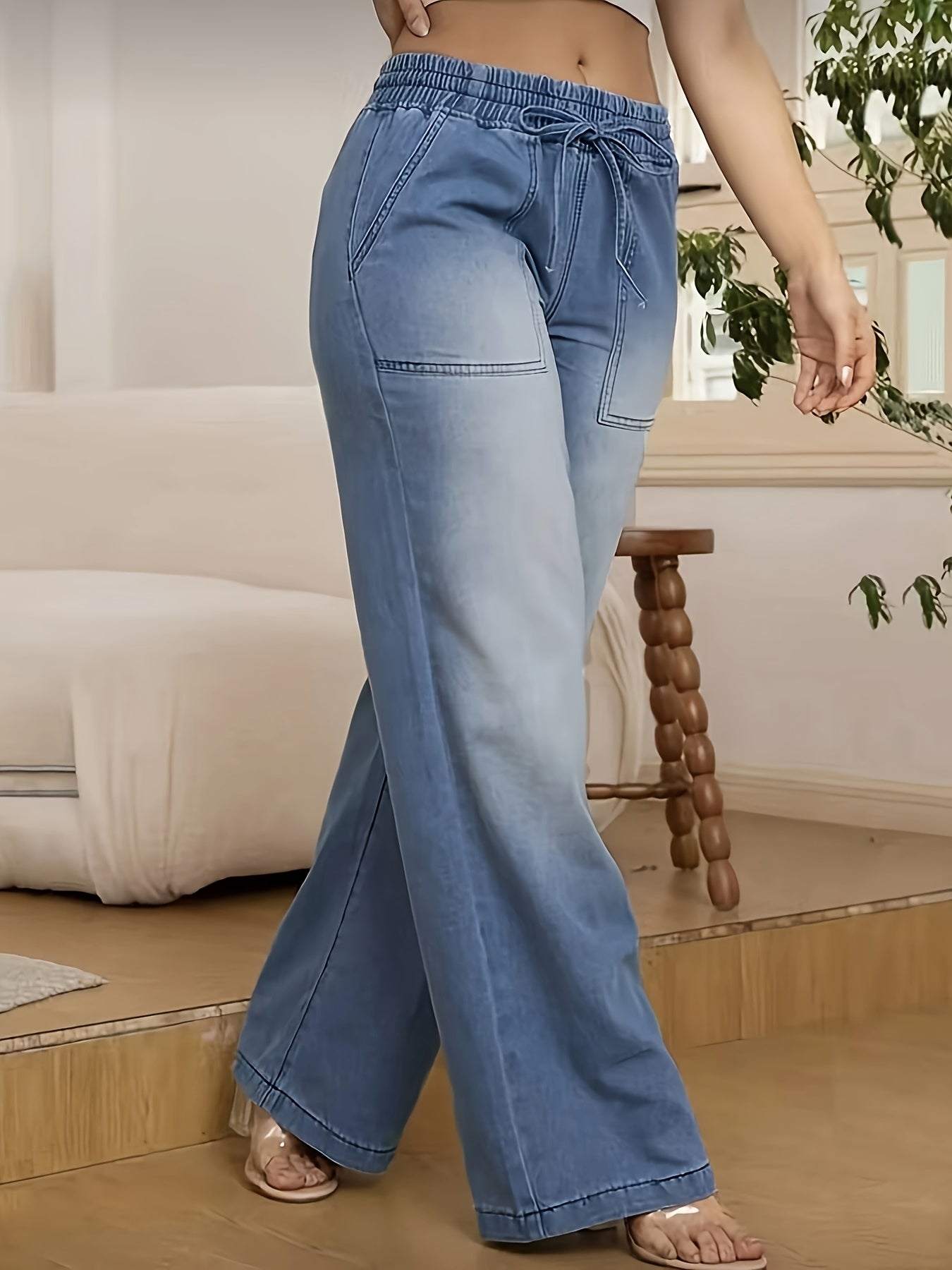 Isabelle High-Stretch Lace-Up Denim Jeans