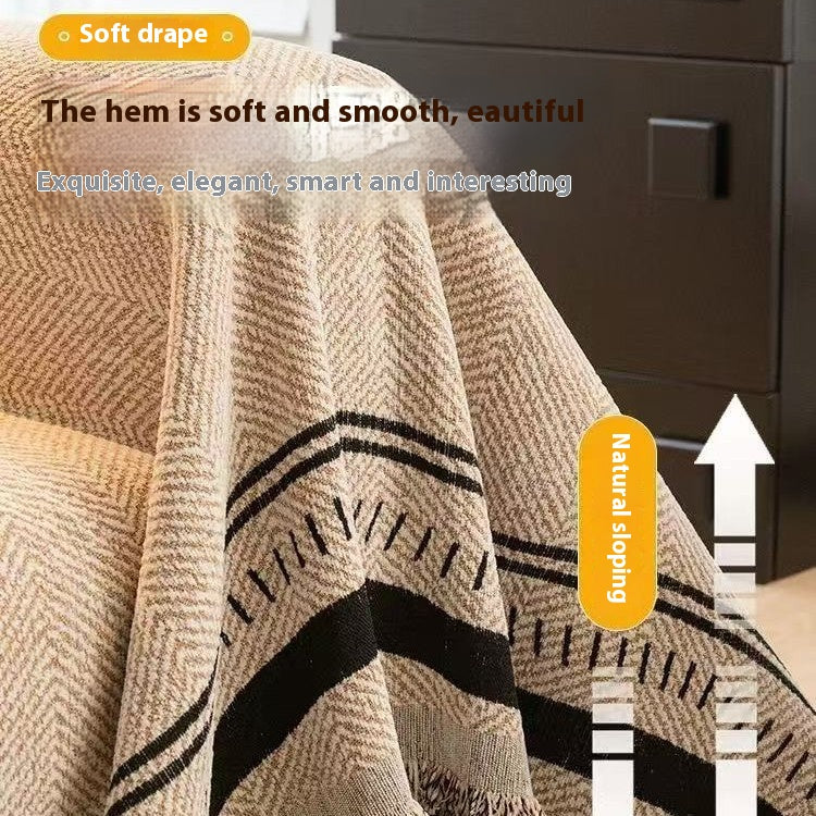 Evening Coffee Chenille Sofa Throw