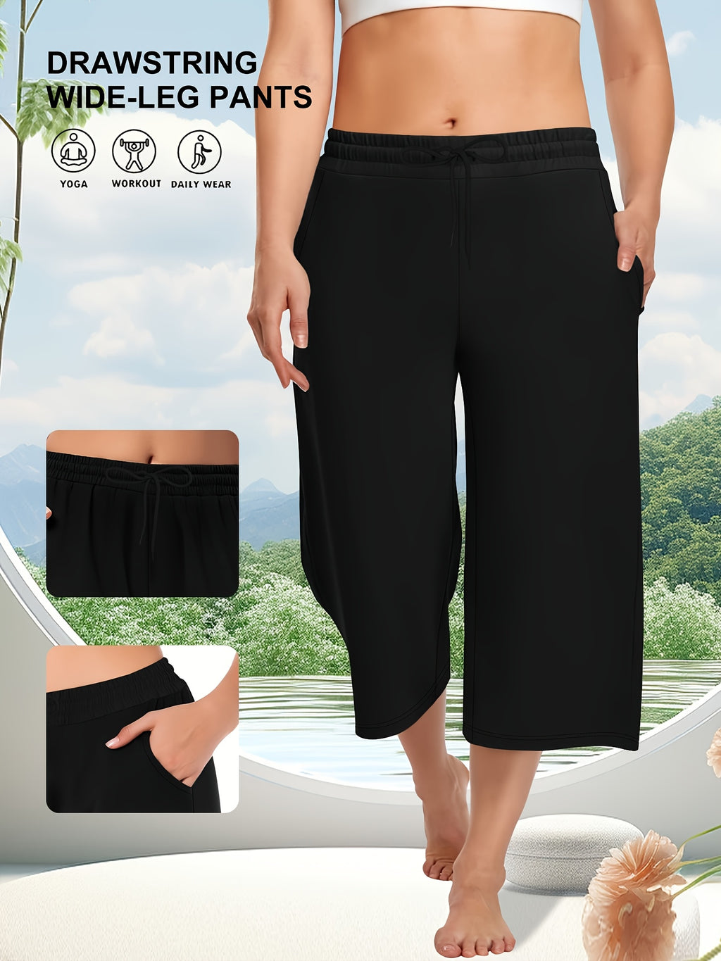 Colette Wide-Leg Capri Pants