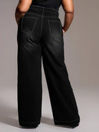 Estelle Plus Size High-Waisted Stretch Trousers