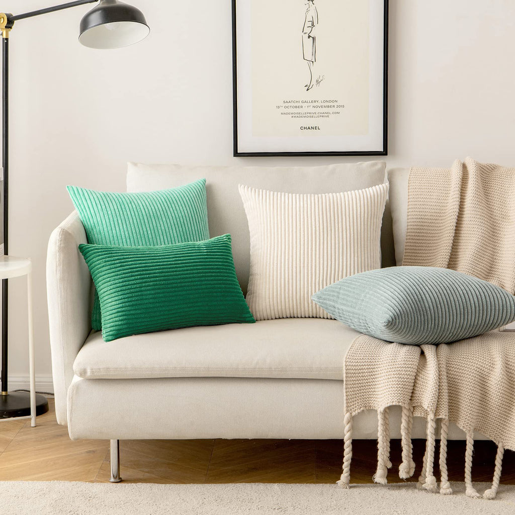 Aria Corduroy Striped Cushion Cover