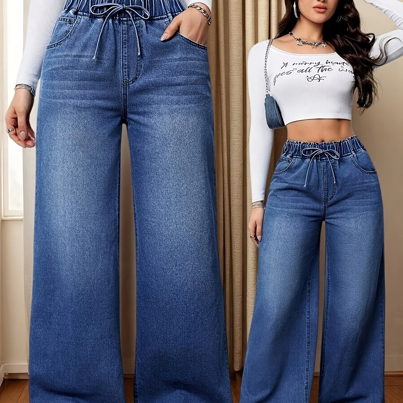 Camille Elastic-Waist Jeans