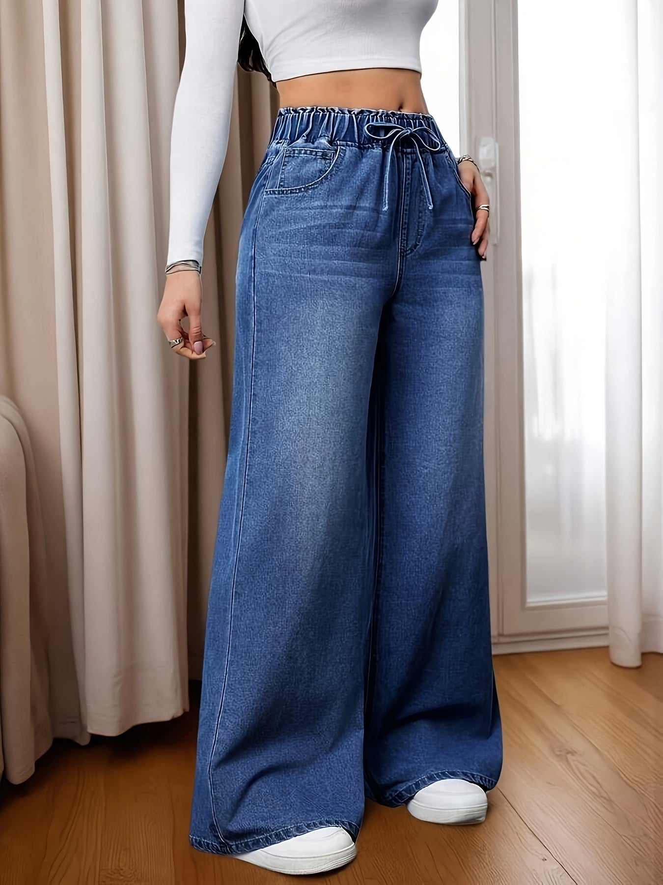 Camille Elastic-Waist Jeans