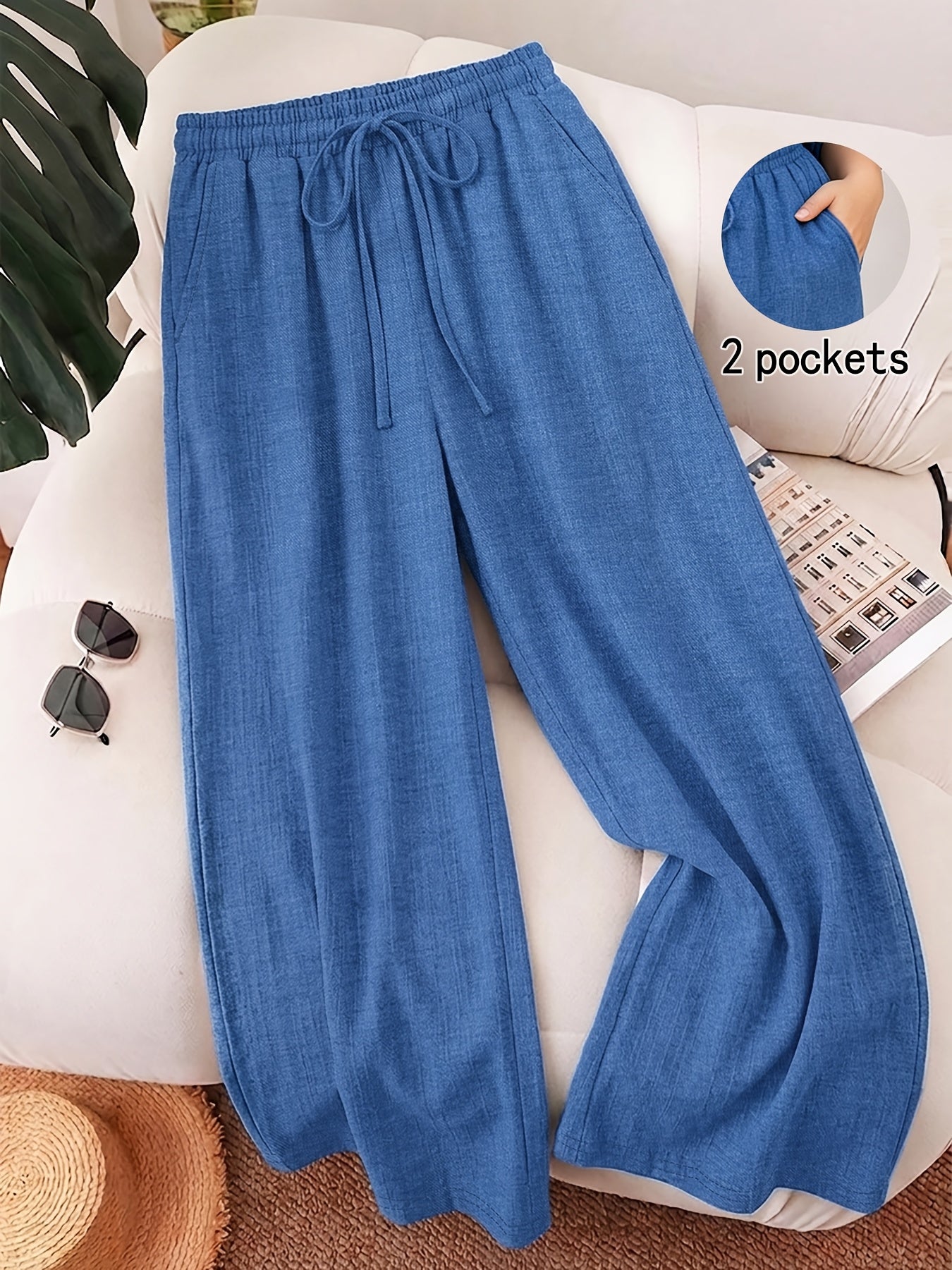 Marielle High-Waisted Wide-Leg Trousers