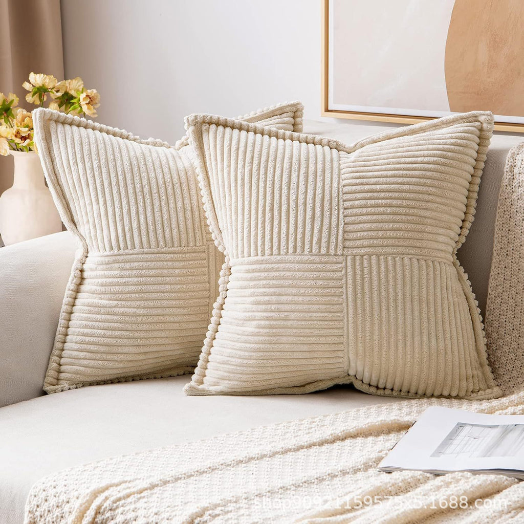 Aria Corduroy Striped Cushion Cover