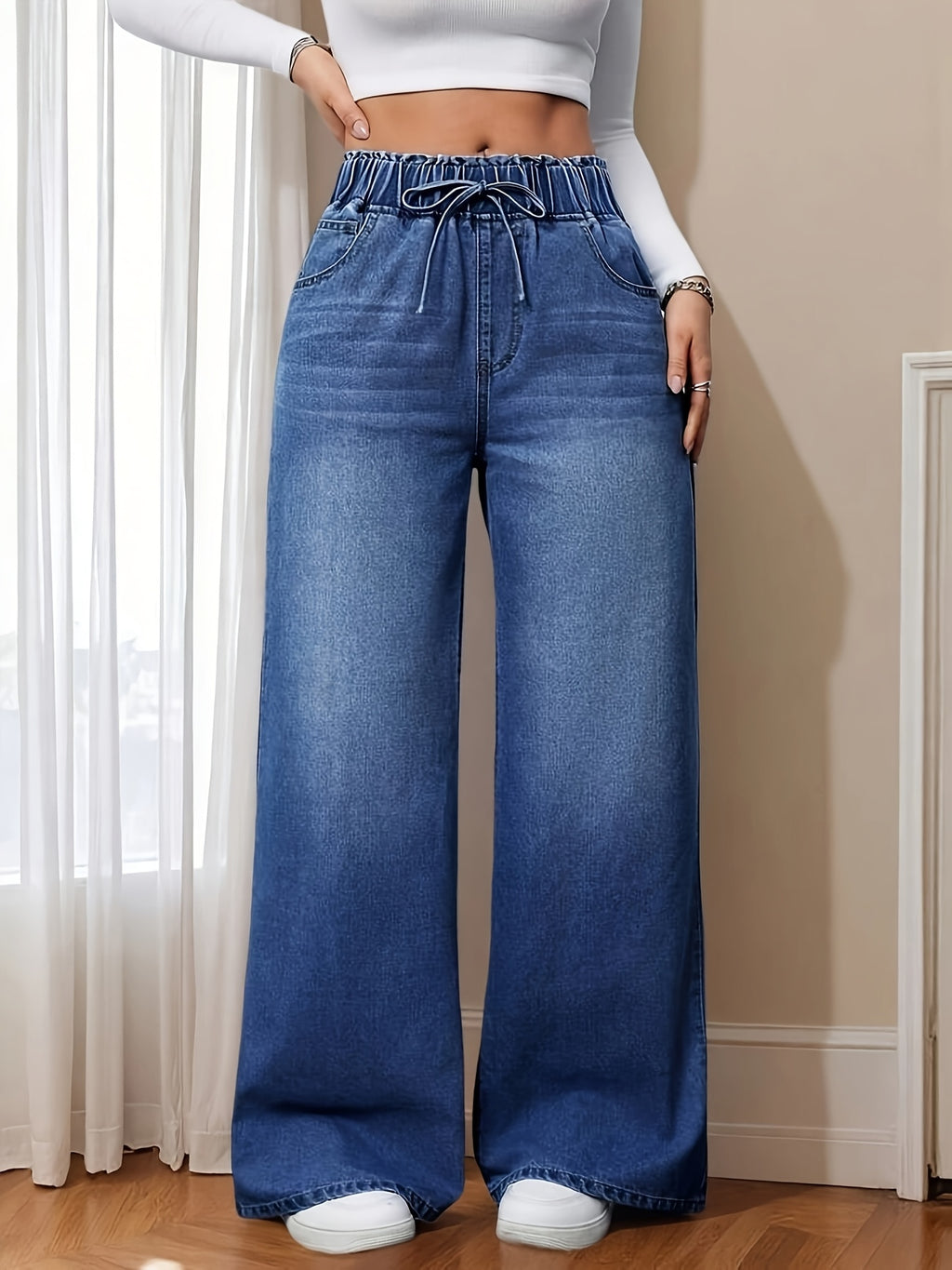 Camille Elastic-Waist Jeans