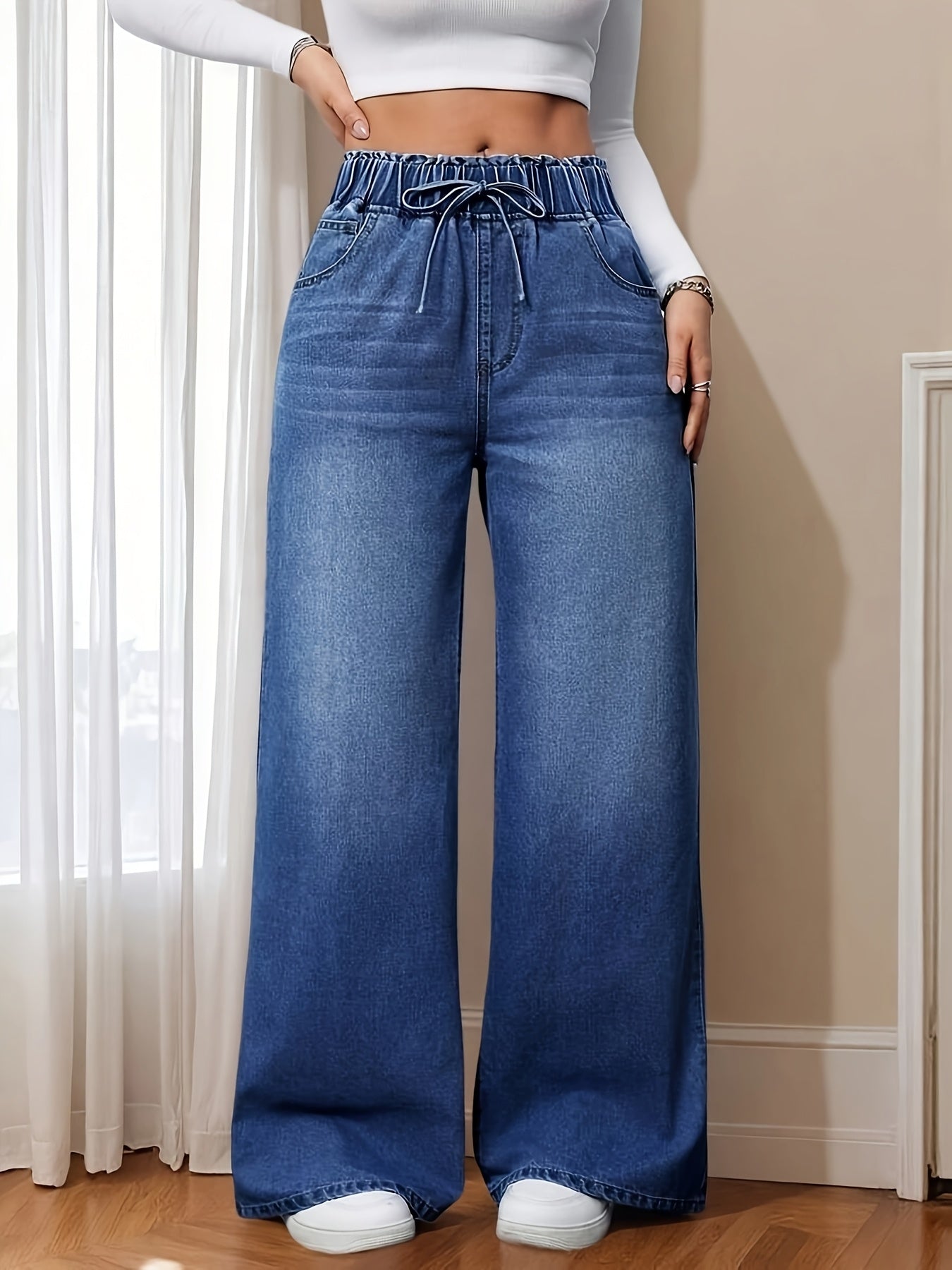 Camille Elastic-Waist Jeans