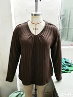 Celestine Ruched V-Neck Top