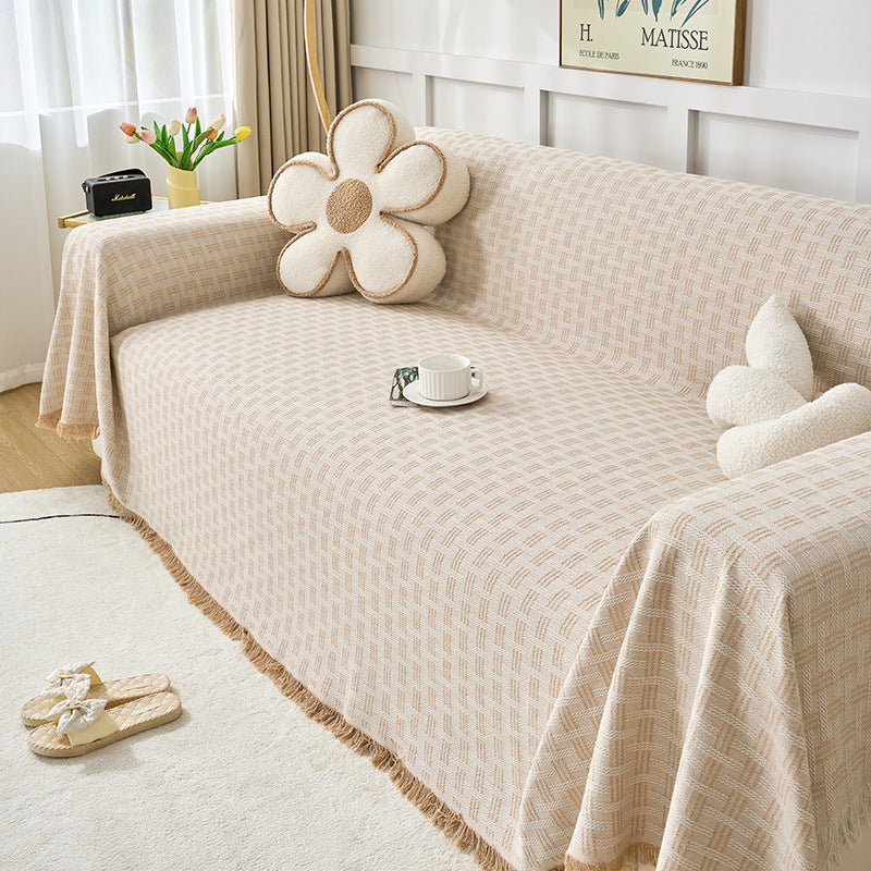 Cream Style Sofa Cover Cloth