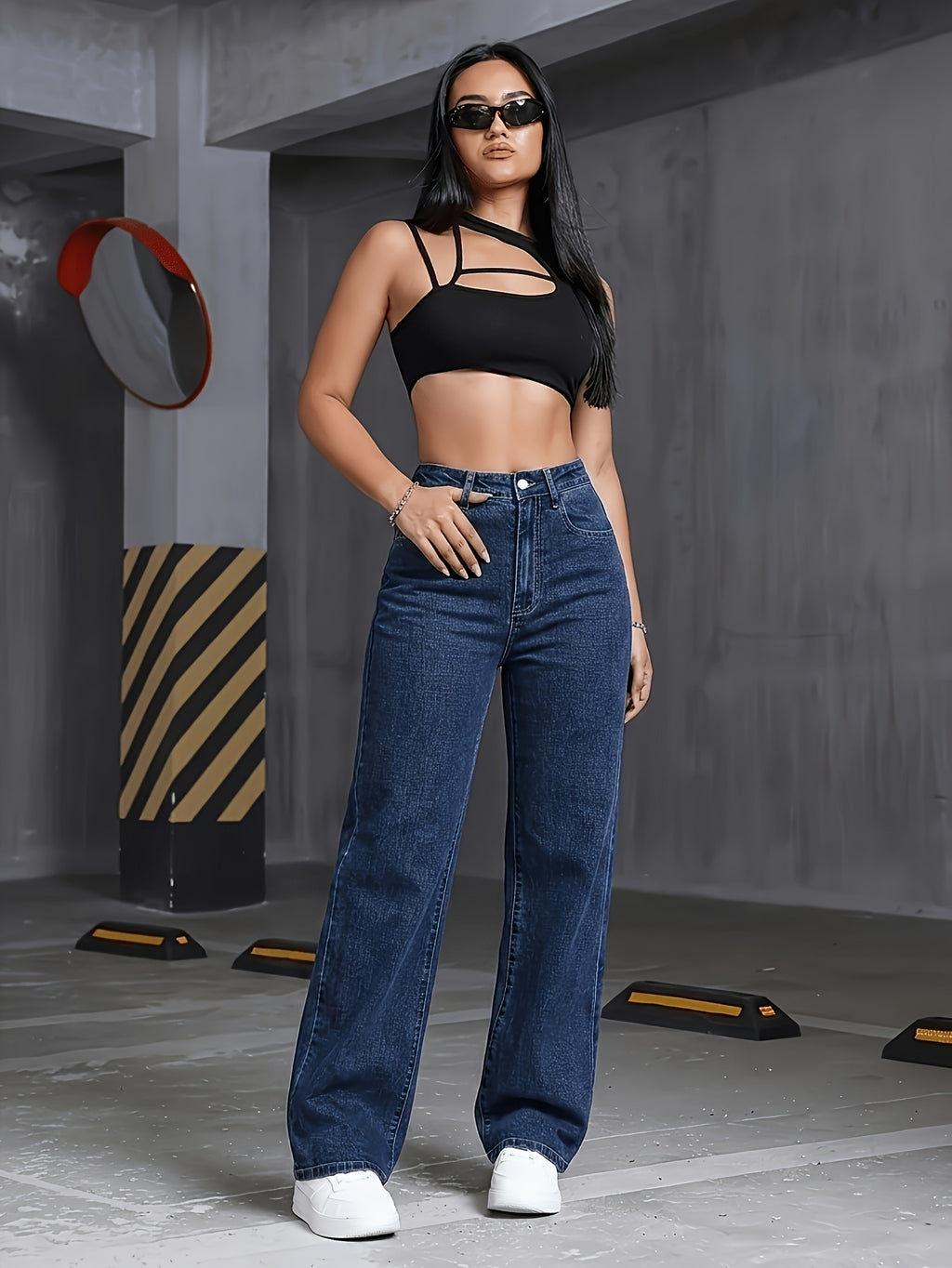 Valentina High-Waisted Wide-Leg Jeans