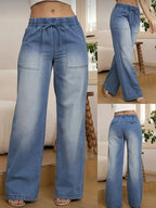 Isabelle High-Stretch Lace-Up Denim Jeans