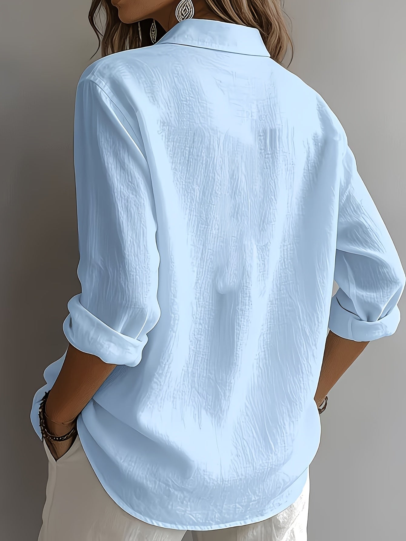 Aurelia V-Neck Textured Shirt