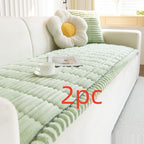 Corduroy Striped Houndstooth Sofa Cover