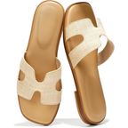 Tessa Raffia Slide Sandals