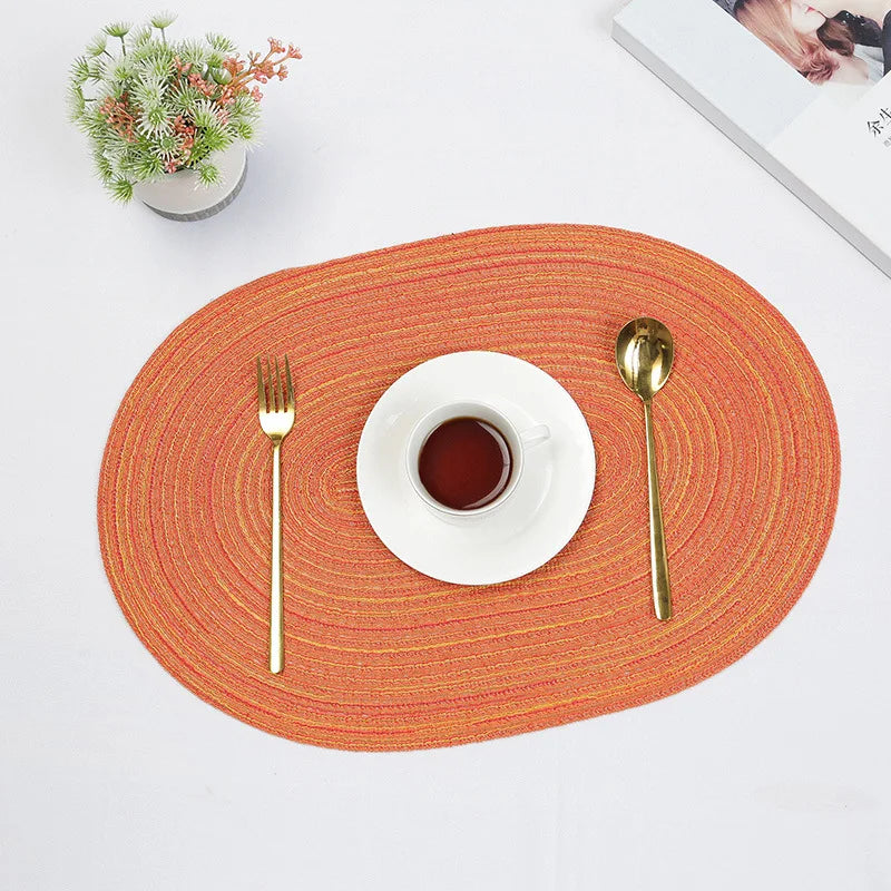 Natural Braided Oval Placemats
