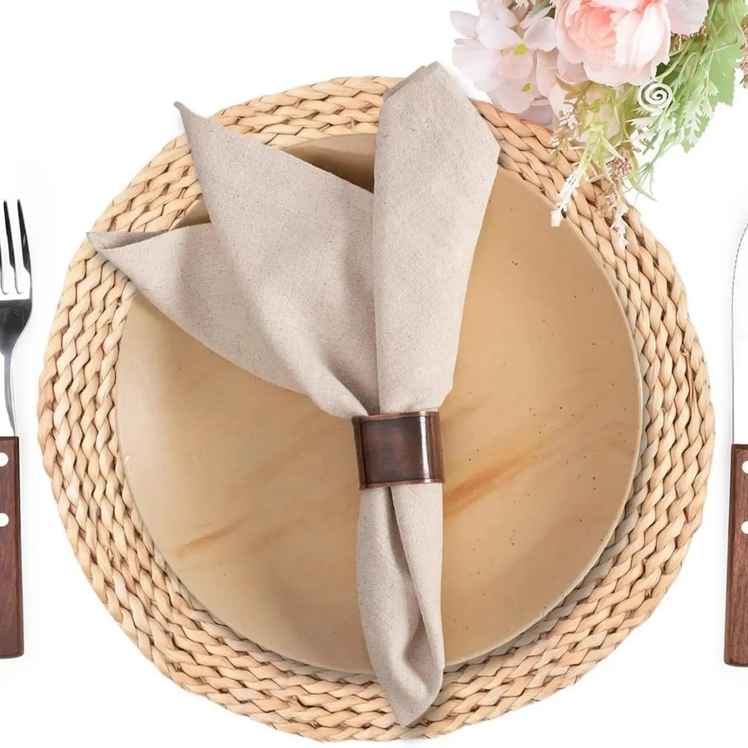 Linen-Style Dinner Napkins – Set of 6