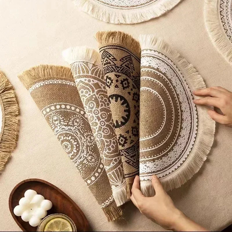 Boho Jute Fringe Placemat