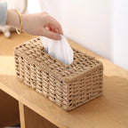 Florence Woven Rattan-Style Tissue Box