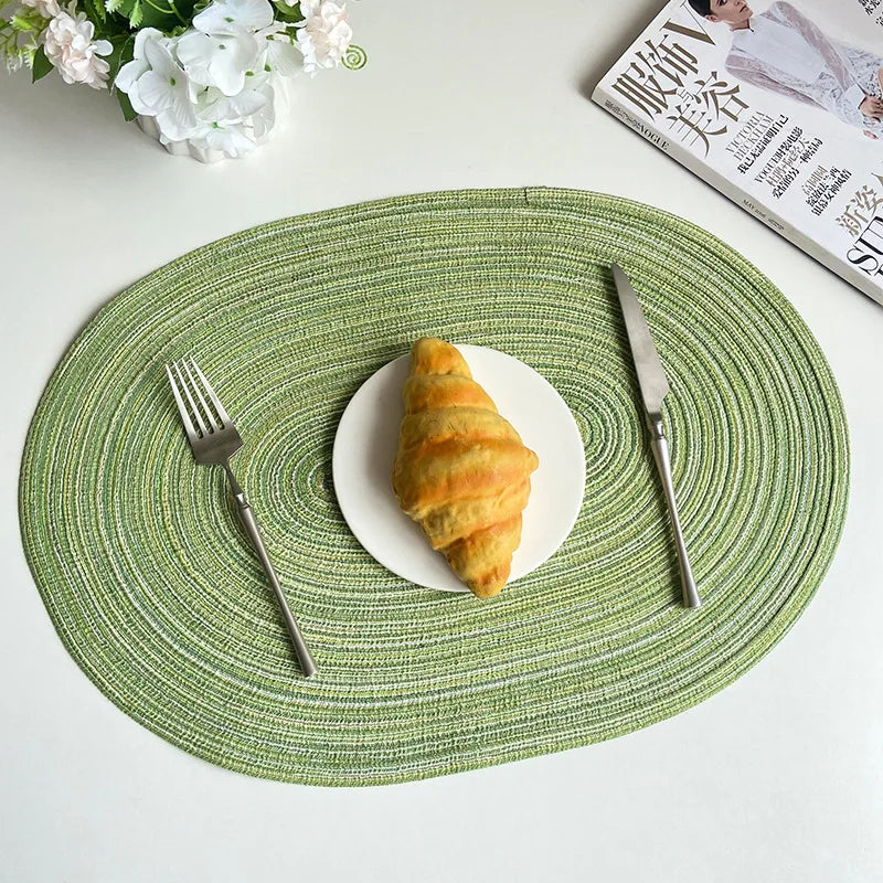 Natural Braided Oval Placemats