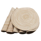 Round Braided Placemat Set – 6 Pieces