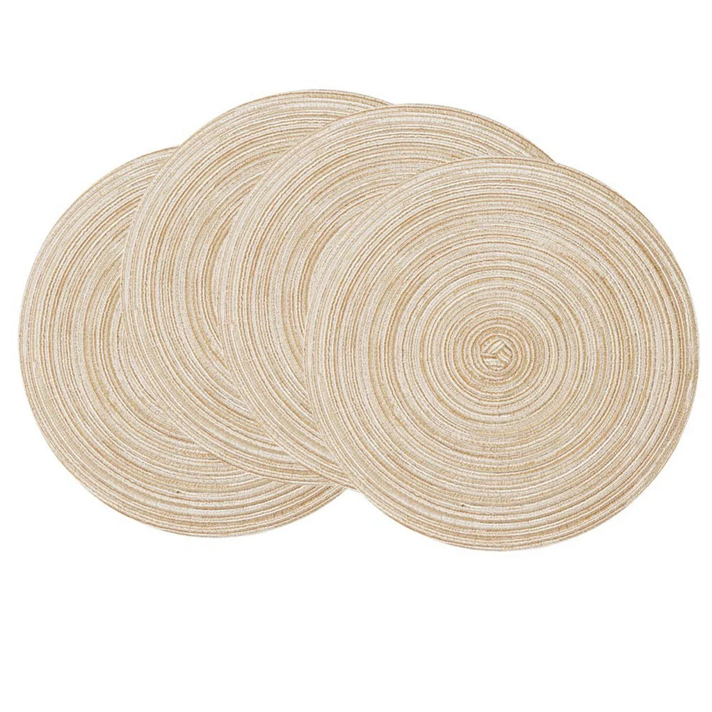 Round Braided Placemat Set – 6 Pieces