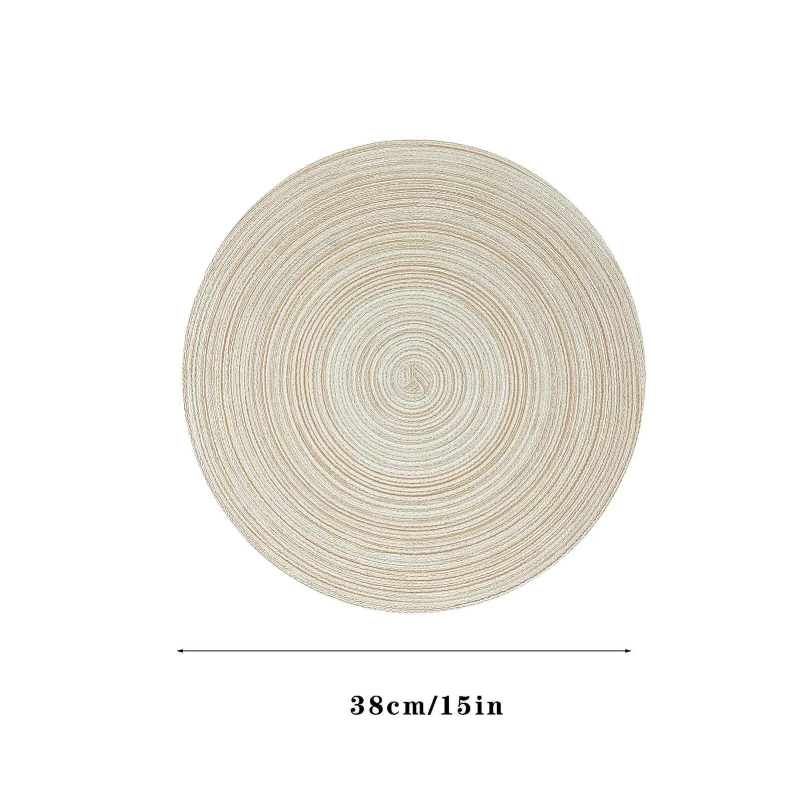 Round Braided Placemat Set – 6 Pieces