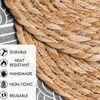 Hand-Woven Rustic Placemats – 7-Piece Set