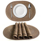 Natural Braided Oval Placemats