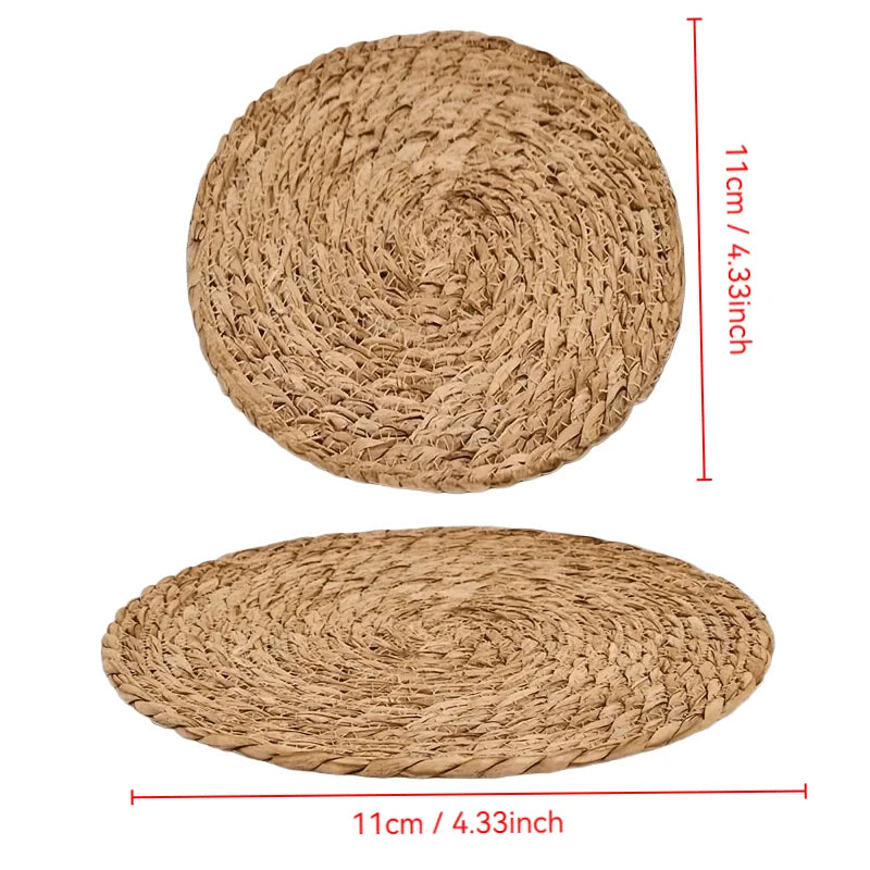 Hand-Woven Rustic Placemats – 7-Piece Set