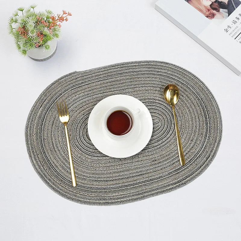 Natural Braided Oval Placemats
