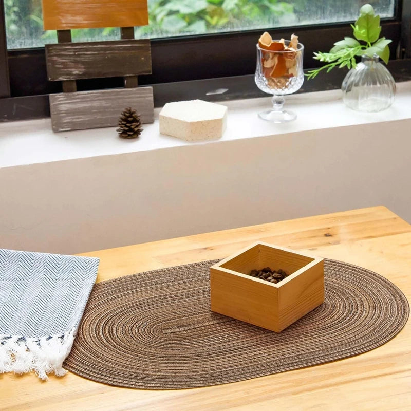Natural Braided Oval Placemats