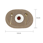 Natural Braided Oval Placemats