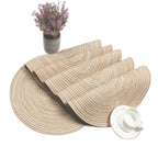 Round Braided Placemat Set – 6 Pieces