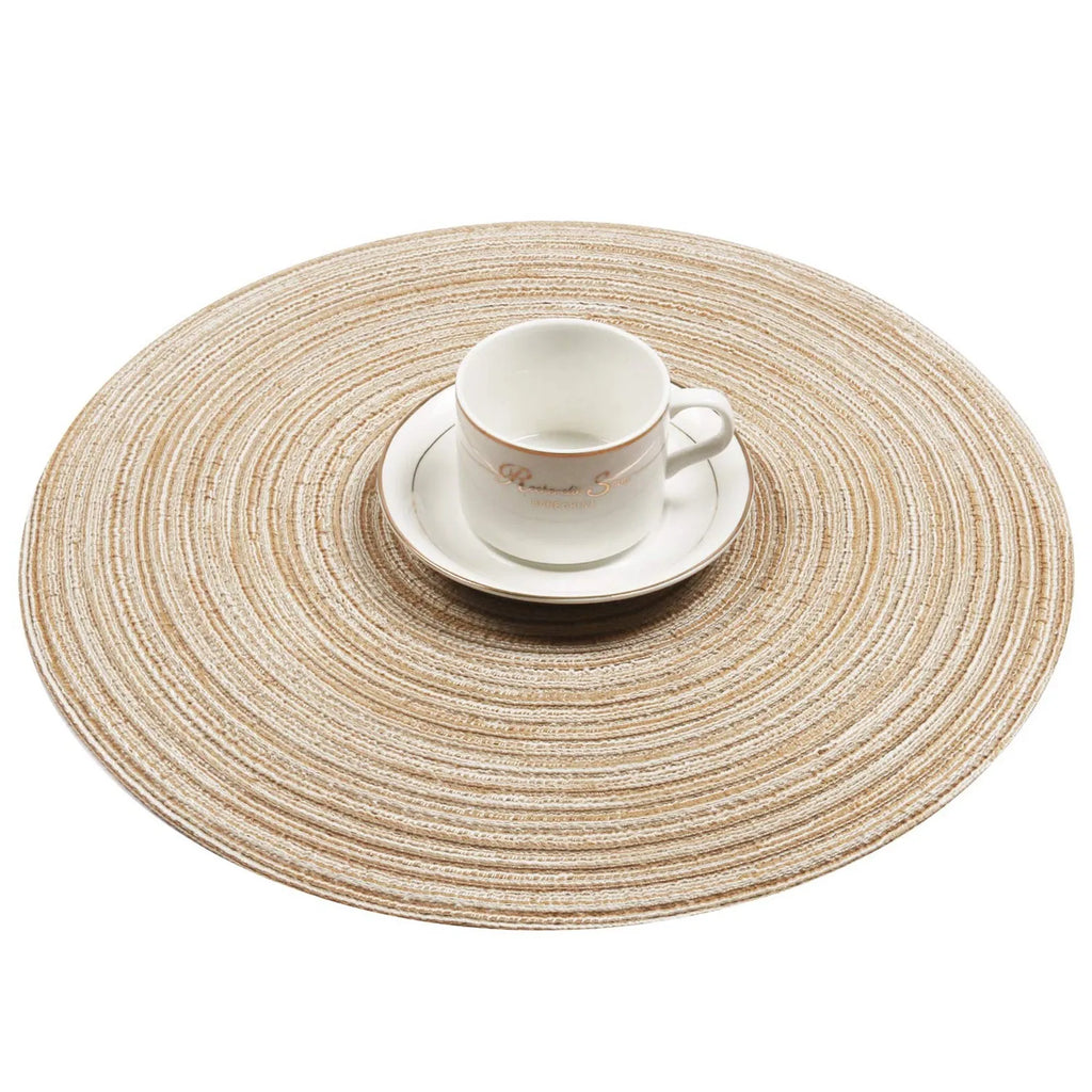 Round Braided Placemat Set – 6 Pieces