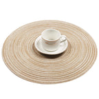 Round Braided Placemat Set – 6 Pieces