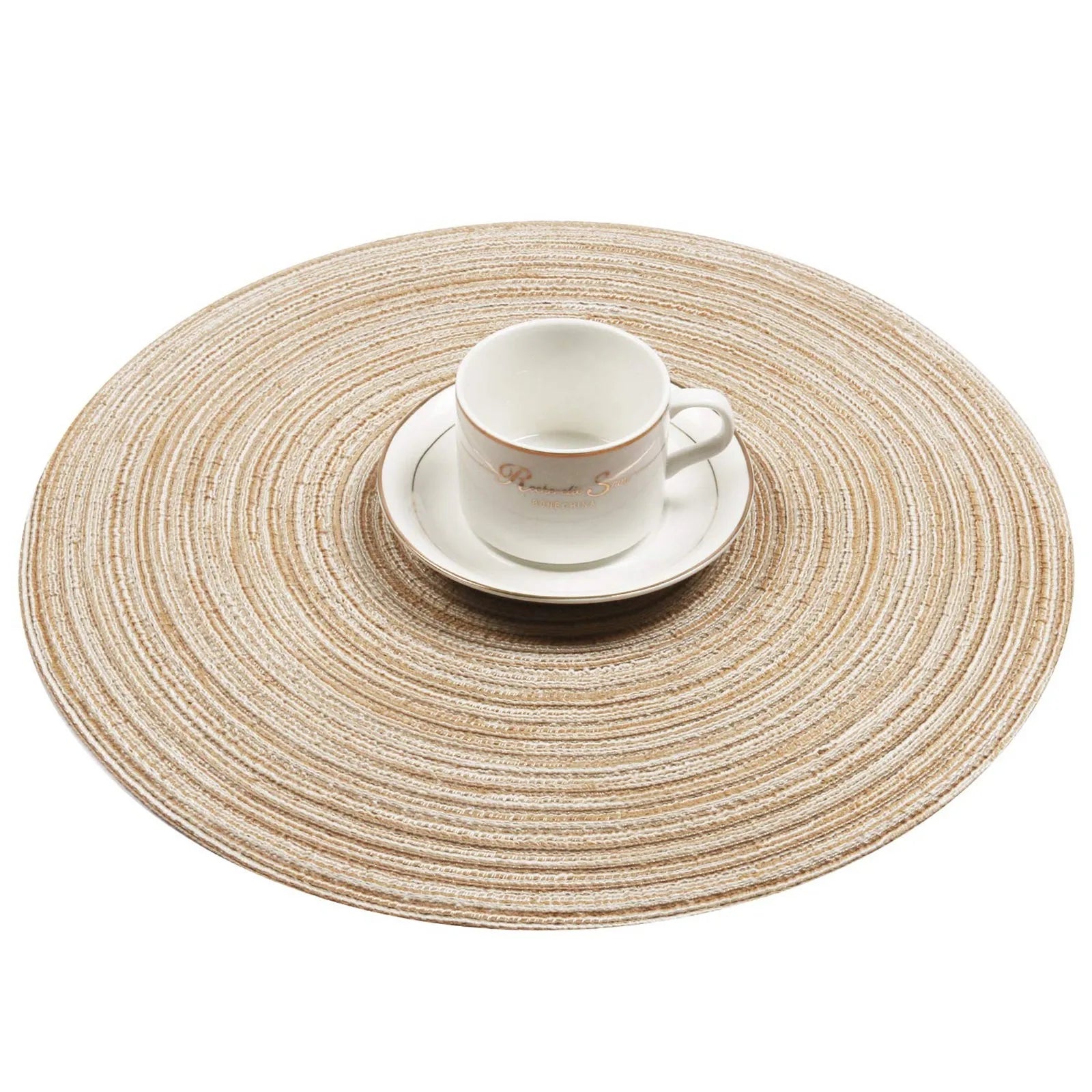 Round Braided Placemat Set – 6 Pieces