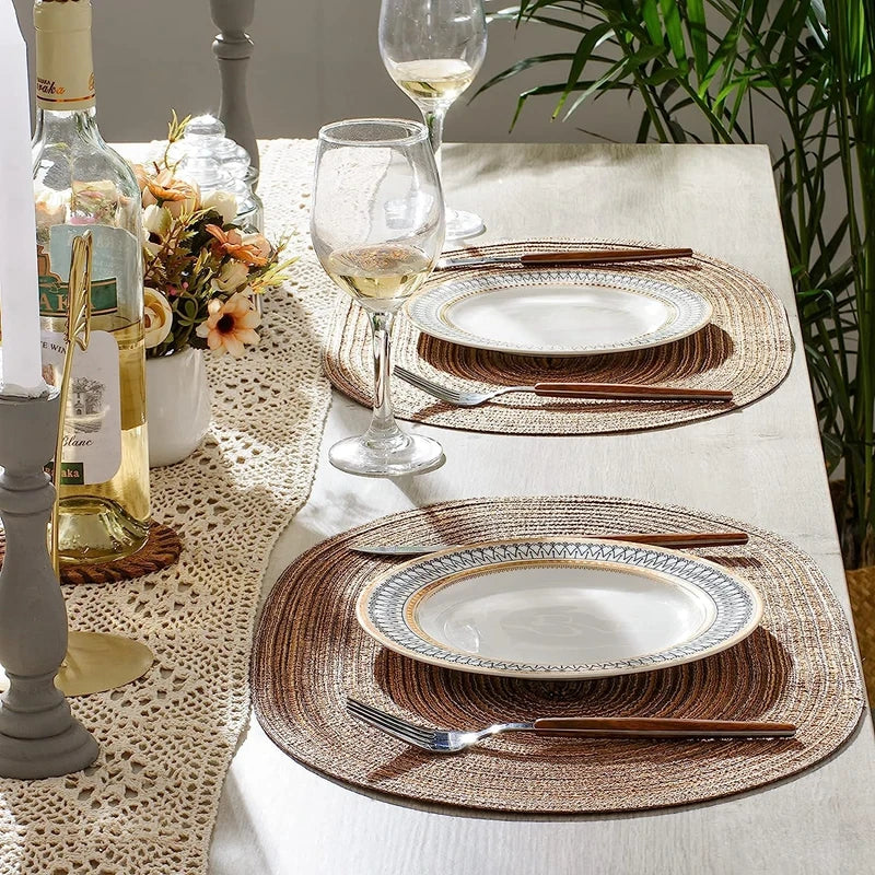 Natural Braided Oval Placemats